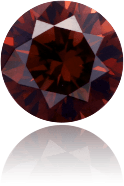 Natural Orange Diamond Round 0.11 ct Polished