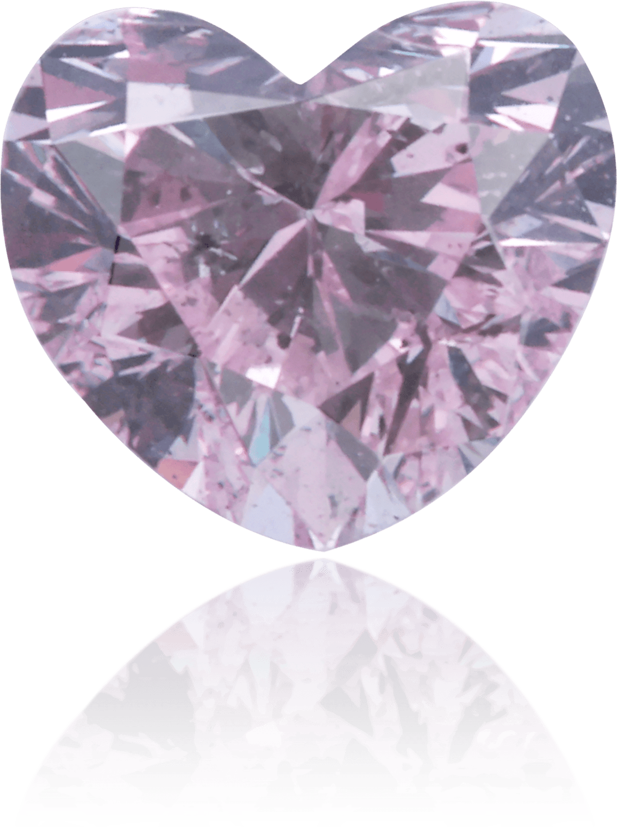 Natural Purple Diamond Heart Shape 0.49 ct Polished