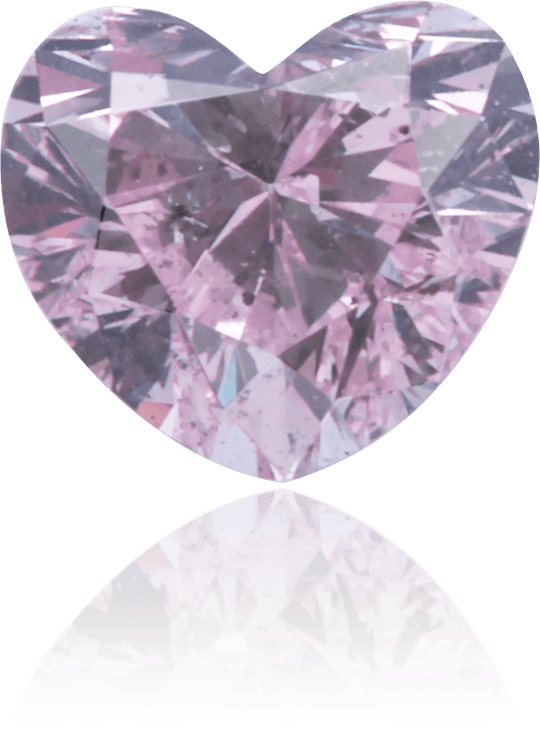 Natural Purple Diamond Heart Shape 0.49 ct Polished
