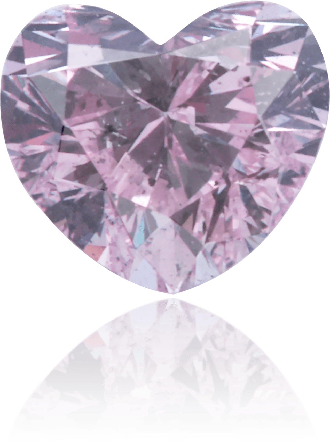 Natural Purple Diamond Heart Shape 0.49 ct Polished