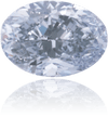 Natural Blue Diamond Oval 0.60 ct Polished