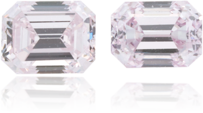 Natural Pink Diamond Rectangle 0.53 ct set