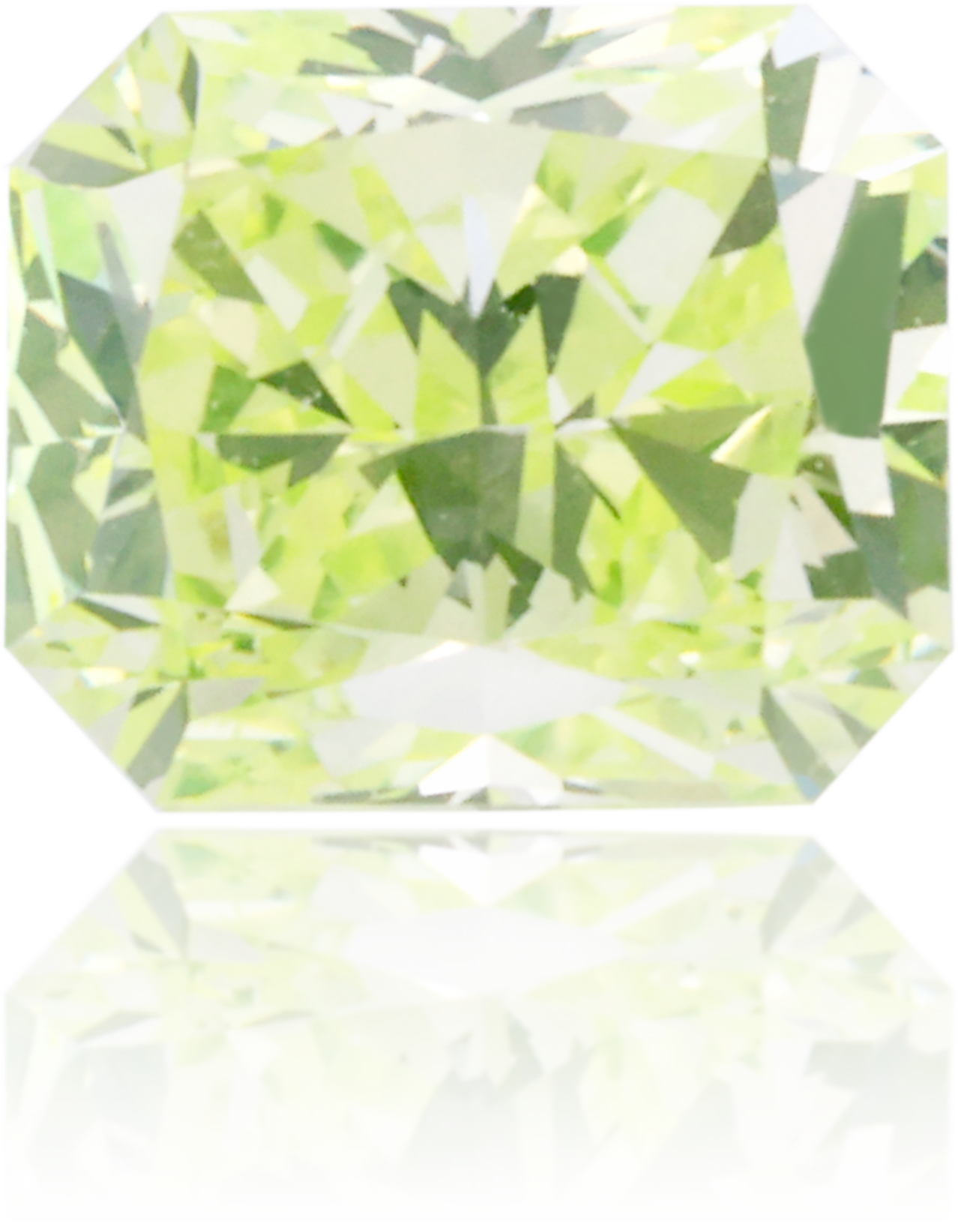Natural Green Diamond Rectangle 0.34 ct Polished