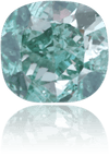 Natural Green Diamond Cushion 0.21 ct Polished