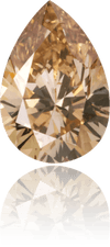 Natural Brown Diamond Pear Shape 0.38 ct Polished