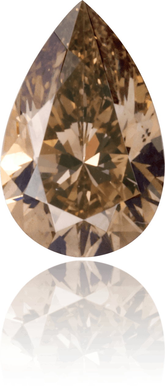 Natural Brown Diamond Pear Shape 0.32 ct Polished