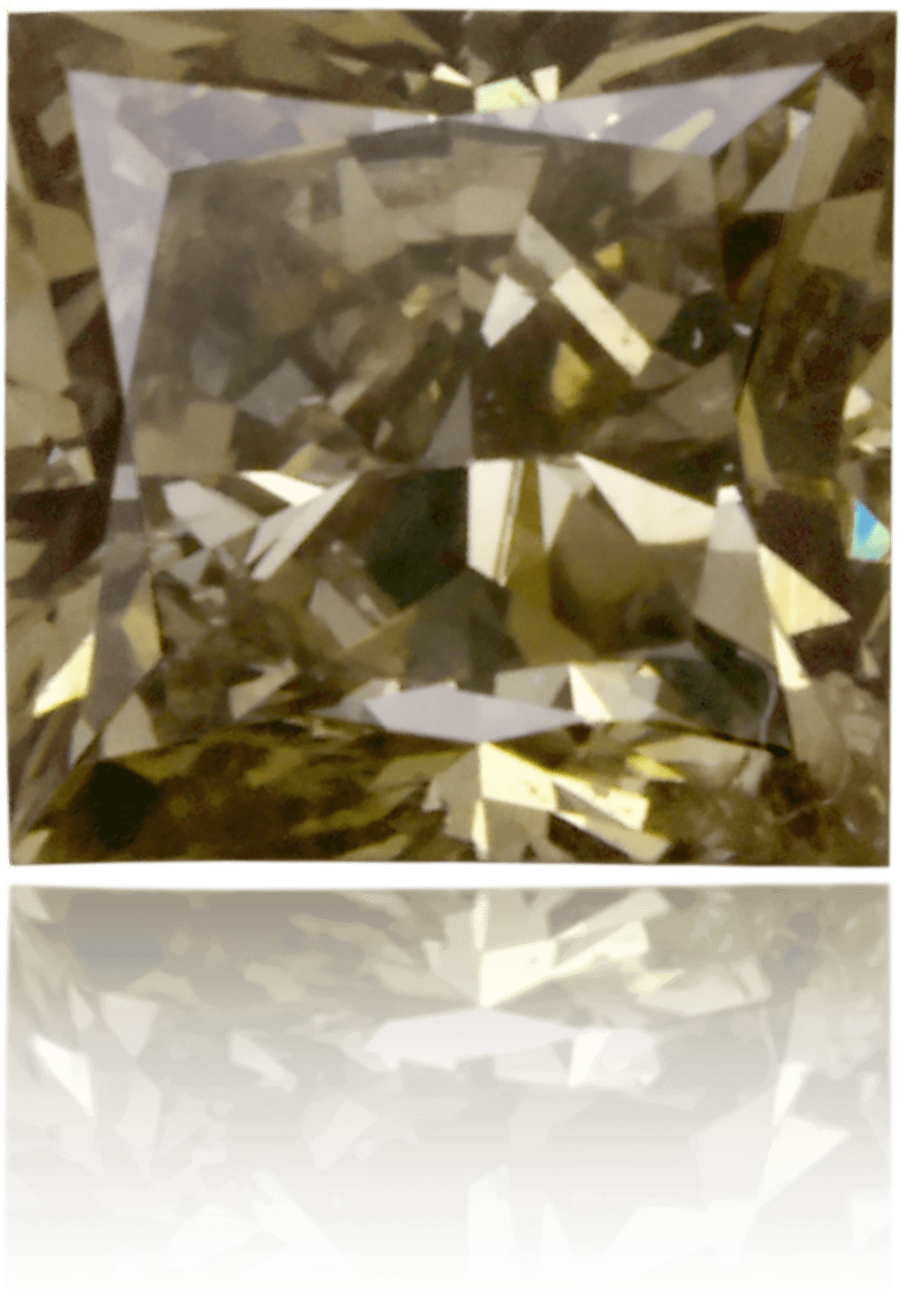 Natural Green Diamond Square 0.29 ct Polished
