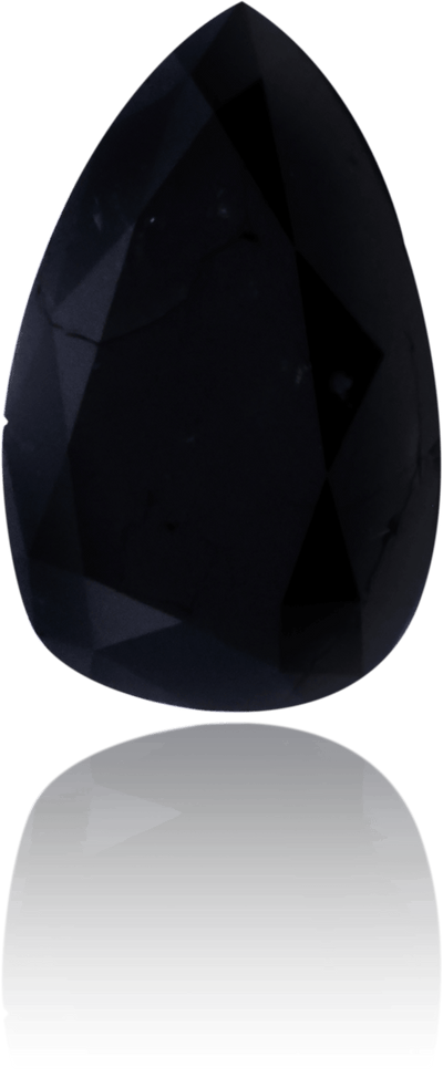 Natural Black Diamond Pear Shape 0.71 ct Polished