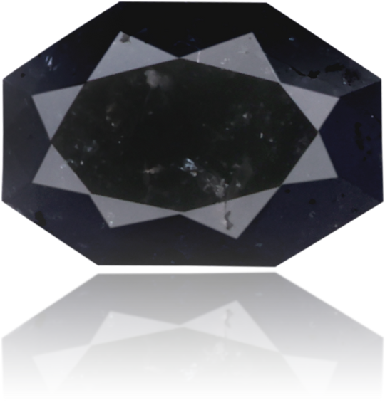 Natural Black Diamond Octagon 1.11 ct Polished