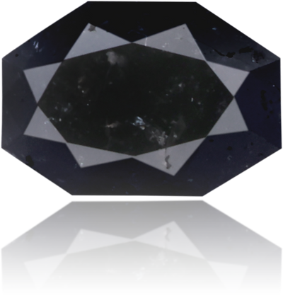 Natural Black Diamond Octagon 1.11 ct Polished