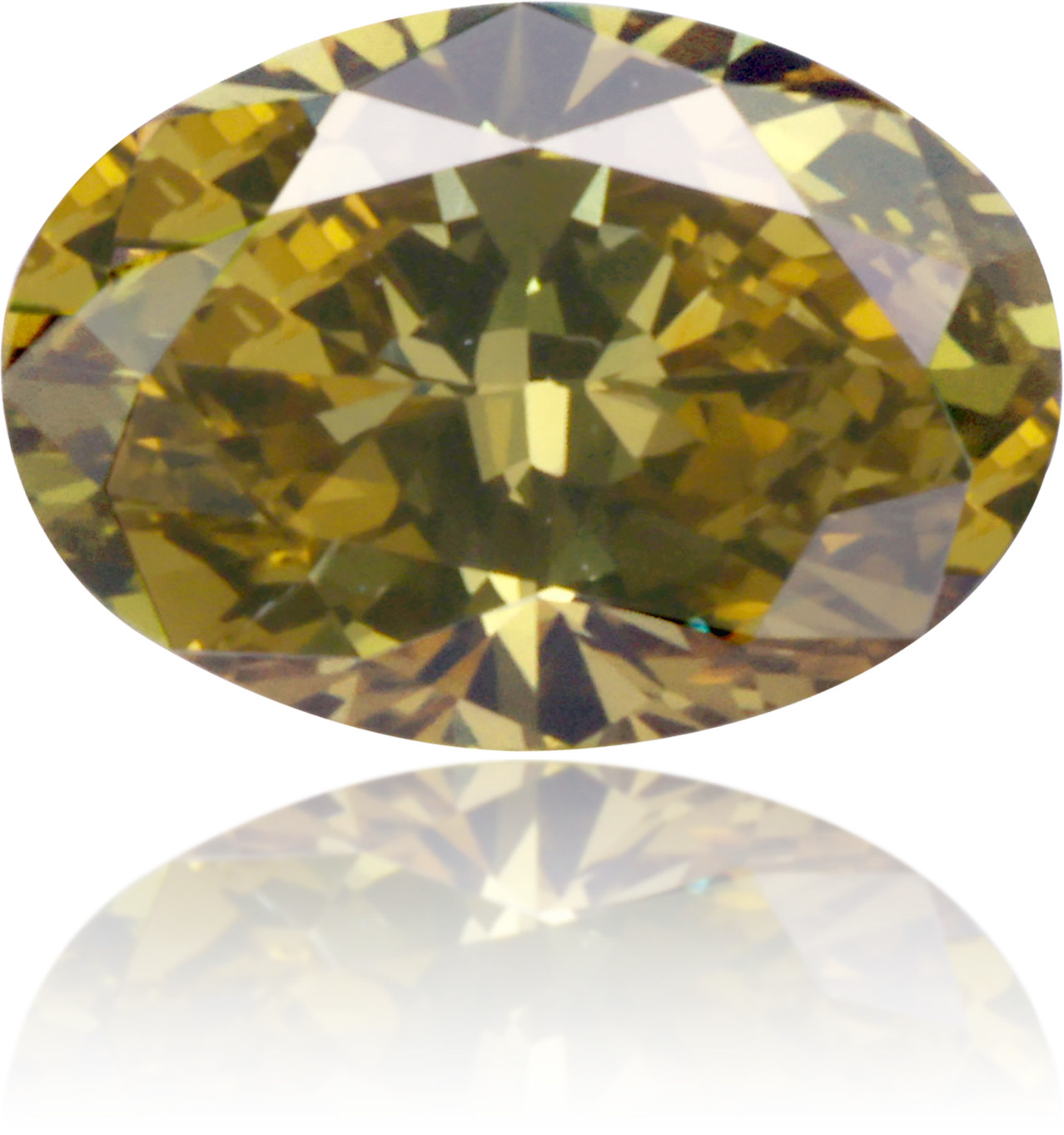 Natural Green Diamond Oval 0.33 ct Polished