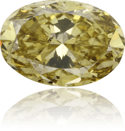 Natural Green Diamond Oval 0.72 ct Polished