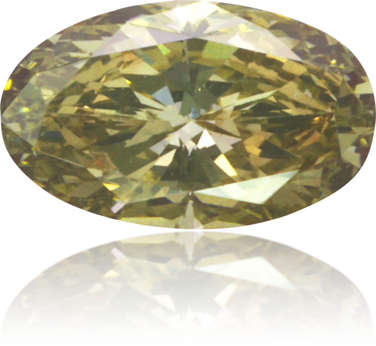 Natural Green Diamond Oval 0.51 ct Polished