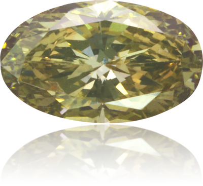Natural Green Diamond Oval 0.51 ct Polished
