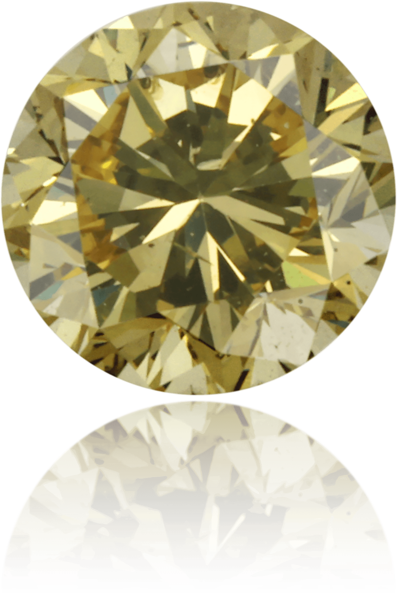 Natural Green Diamond Round 0.46 ct Polished