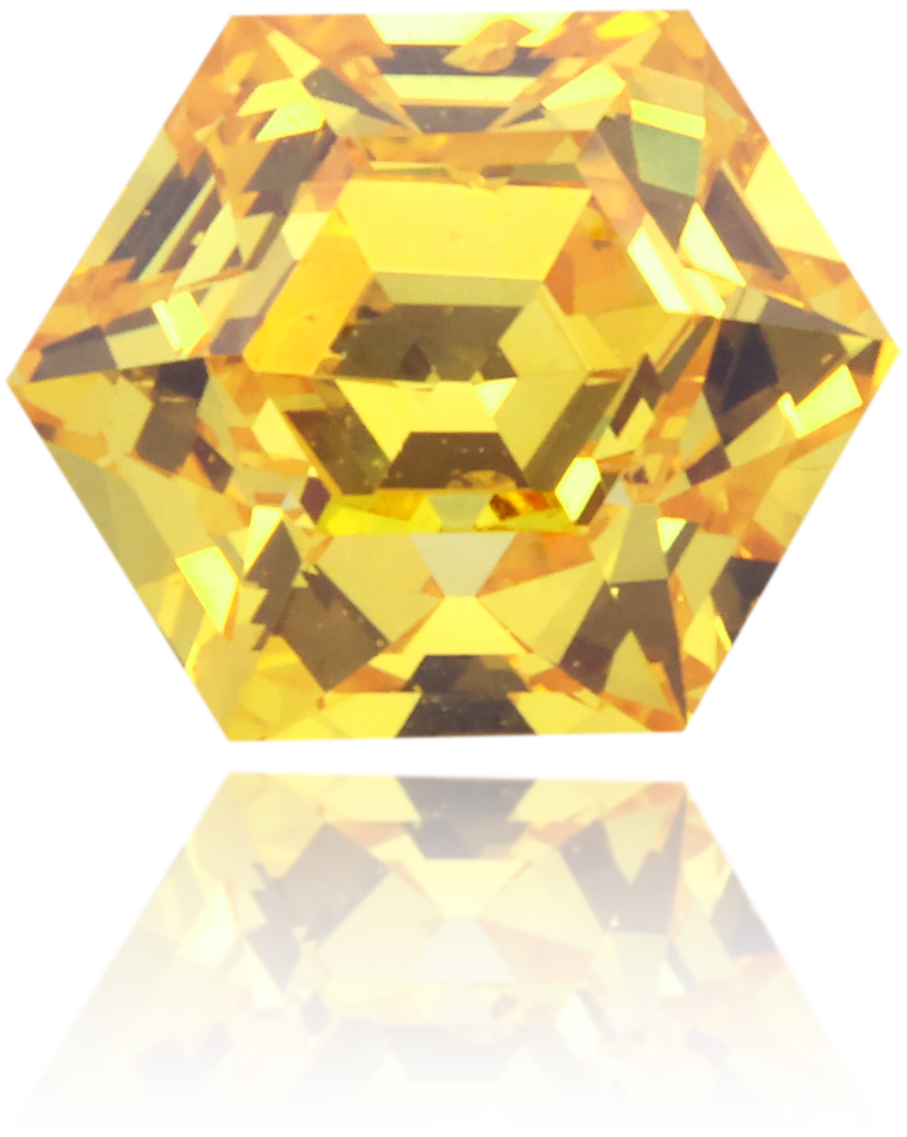 Natural Yellow Diamond Hexagon 0.53 ct Polished