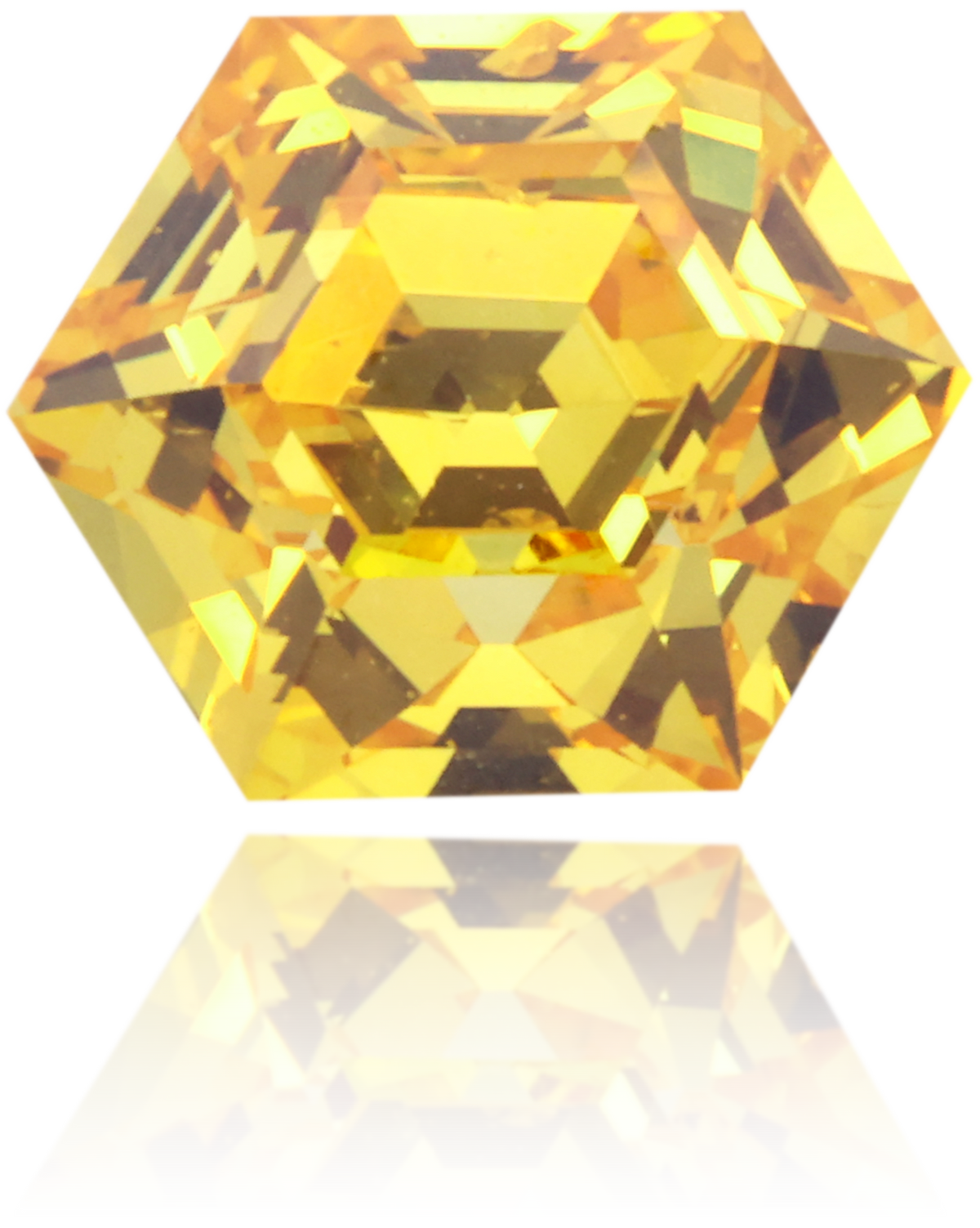 Natural Yellow Diamond Hexagon 0.53 ct Polished