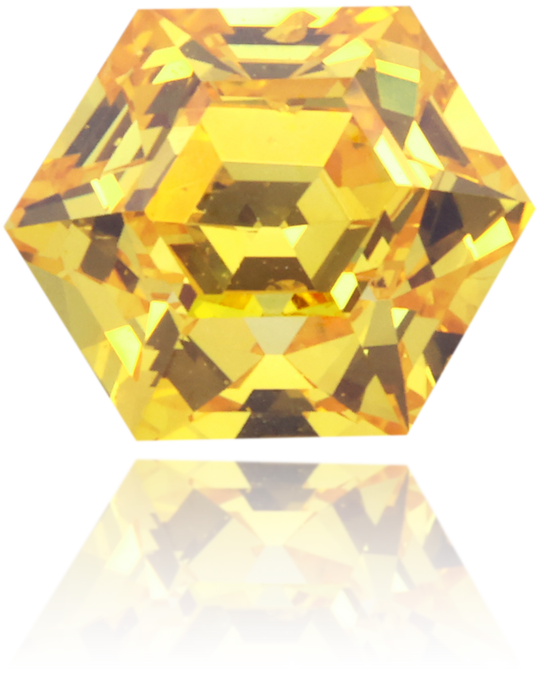 Natural Yellow Diamond Hexagon 0.53 ct Polished