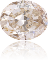 Natural Brown Diamond Oval 0.45 ct Polished