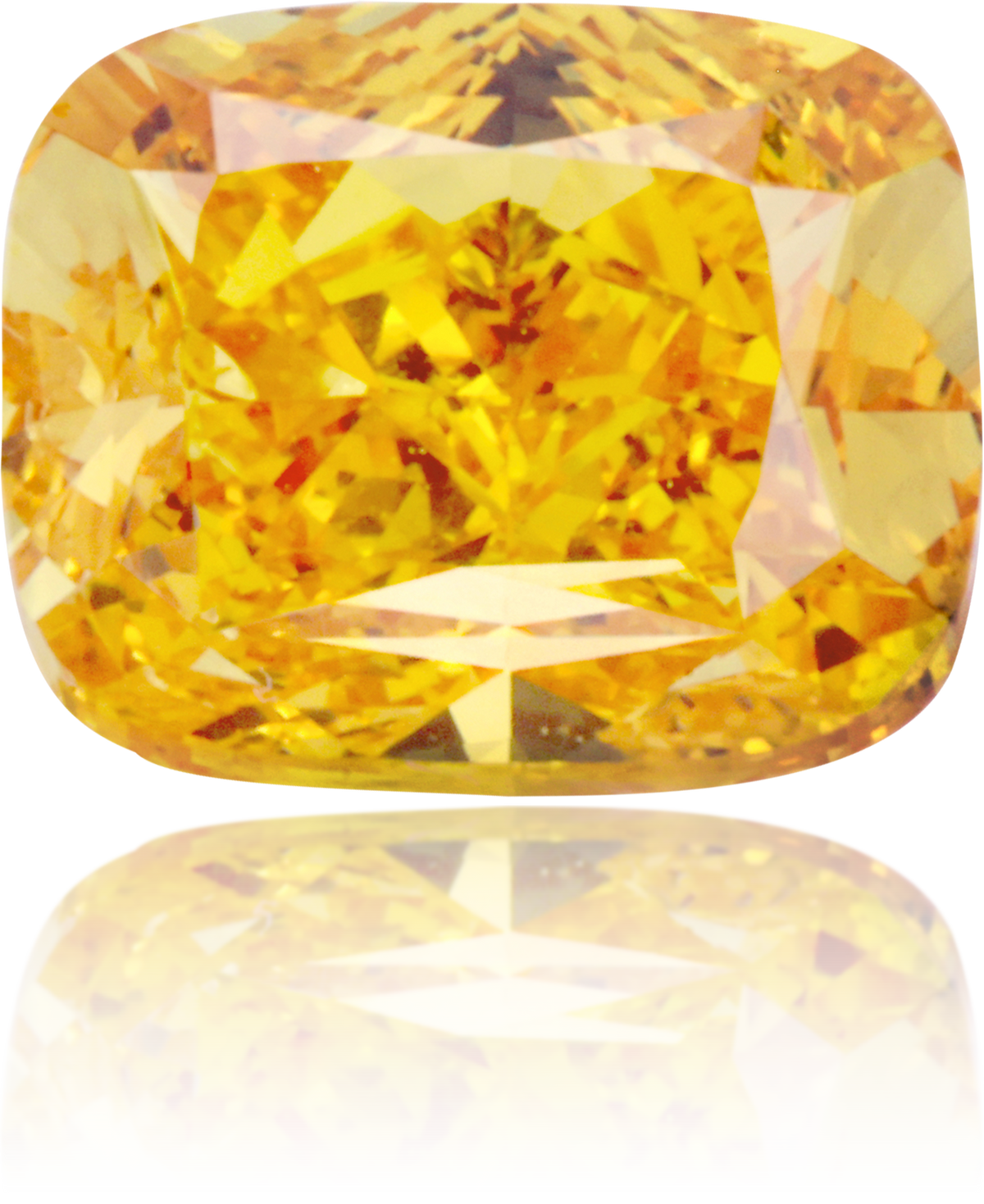 Natural Orange Diamond Cushion 0.71 ct Polished