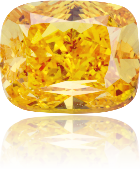 Natural Orange Diamond Cushion 0.71 ct Polished