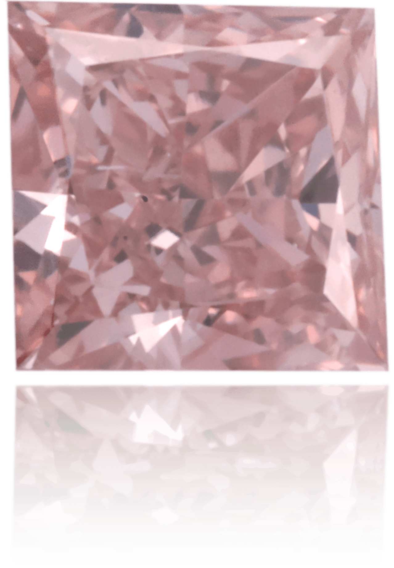 Natural Pink Diamond Square 0.45 ct Polished