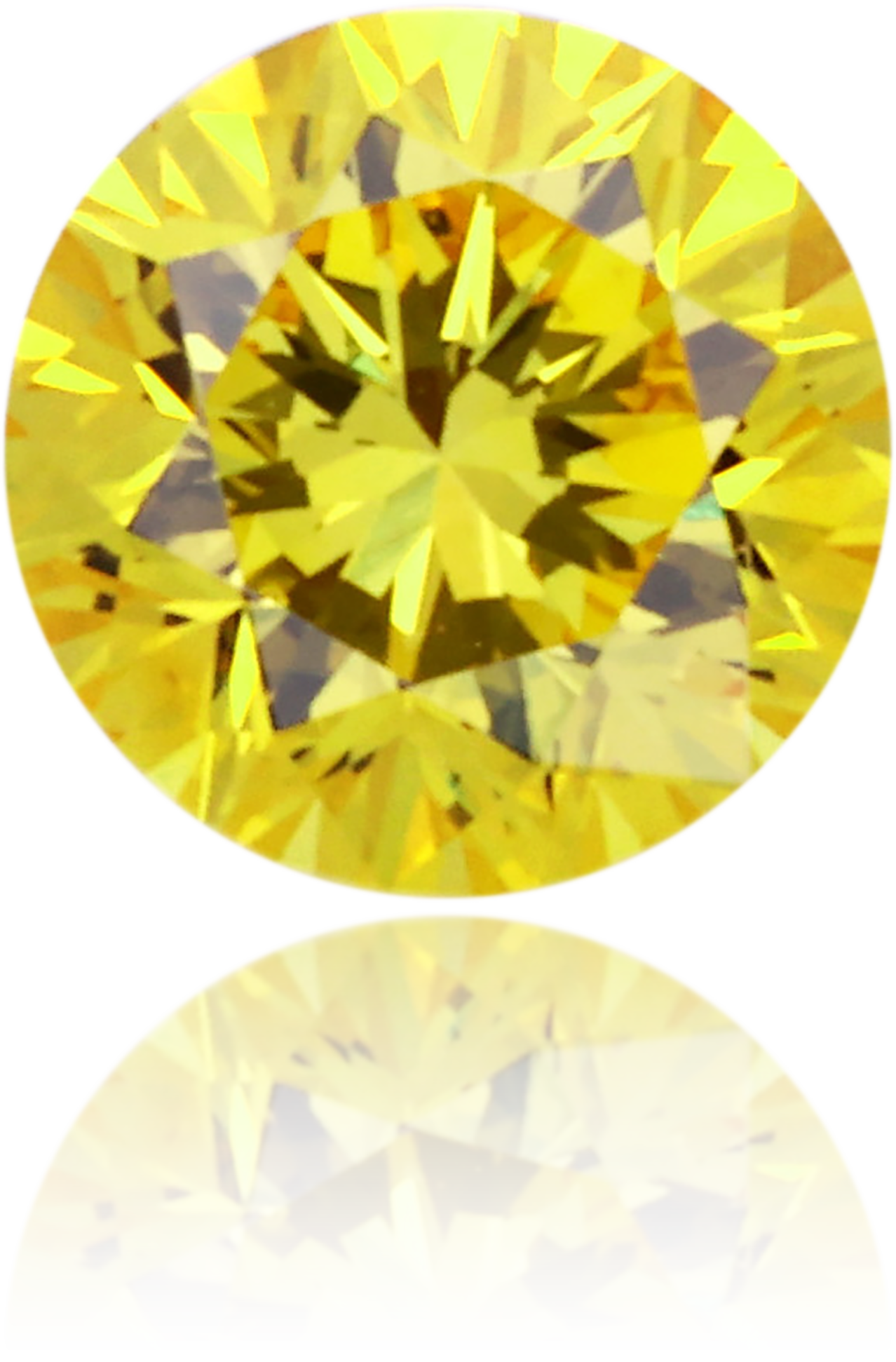 Natural Yellow Diamond Round 0.22 ct Polished