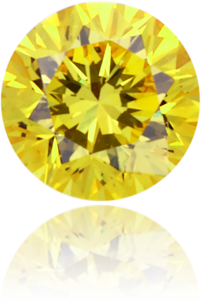 Natural Yellow Diamond Round 0.22 ct Polished