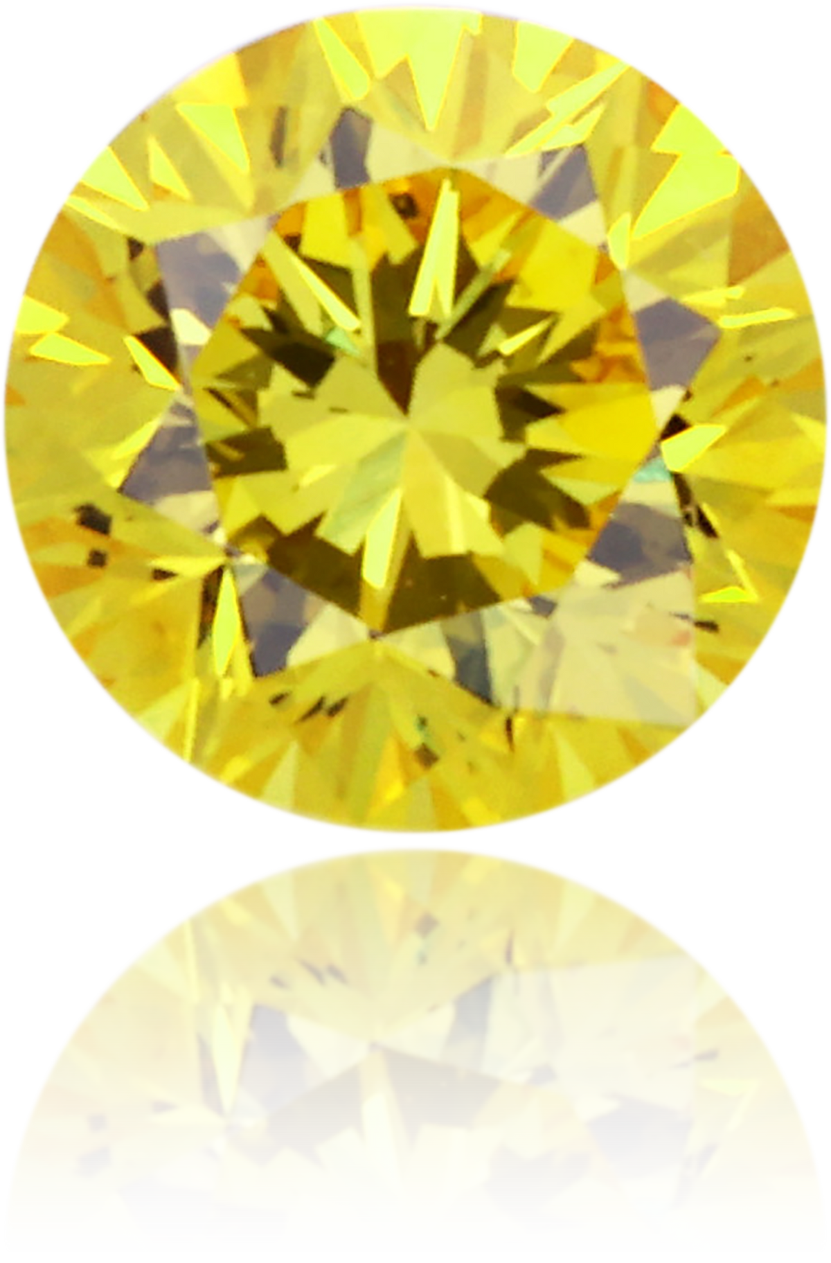 Natural Yellow Diamond Round 0.22 ct Polished