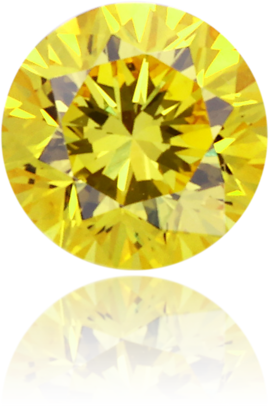 Natural Yellow Diamond Round 0.22 ct Polished