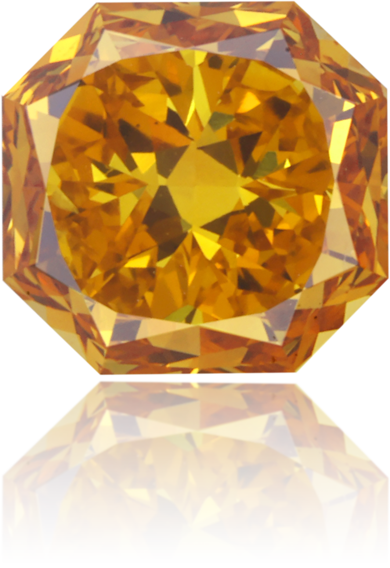 Natural Orange Diamond Octagon 1.05 ct Polished