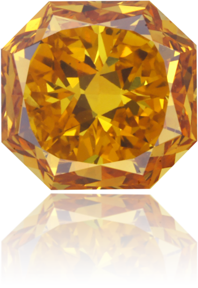 Natural Orange Diamond Octagon 1.05 ct Polished