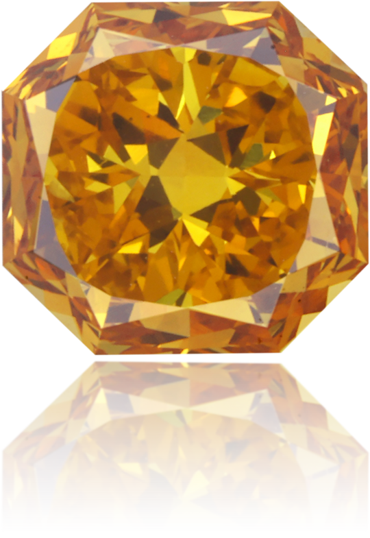 Natural Orange Diamond Octagon 1.05 ct Polished