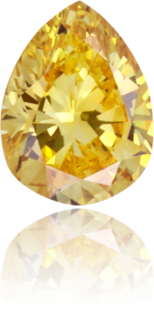 Natural Yellow Diamond Pear Shape 0.28 ct Polished