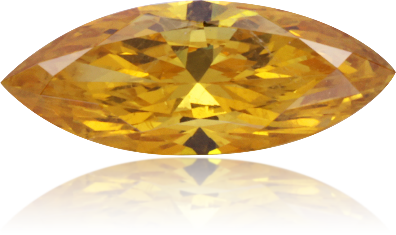 Natural Yellow Diamond Marquise 0.26 ct Polished