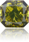 Natural Green Diamond Square 0.16 ct Polished