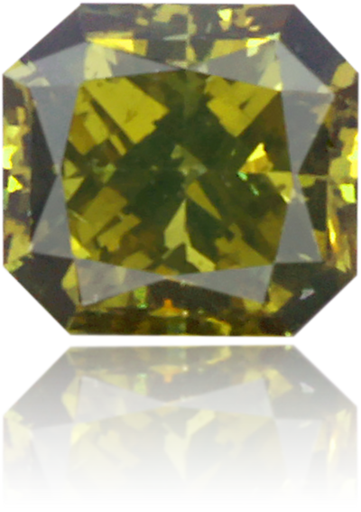 Natural Green Diamond Square 0.16 ct Polished