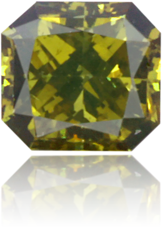 Natural Green Diamond Square 0.16 ct Polished