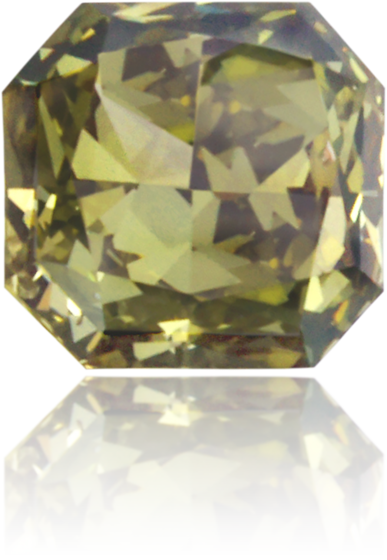 Natural Green Diamond Square 0.16 ct Polished