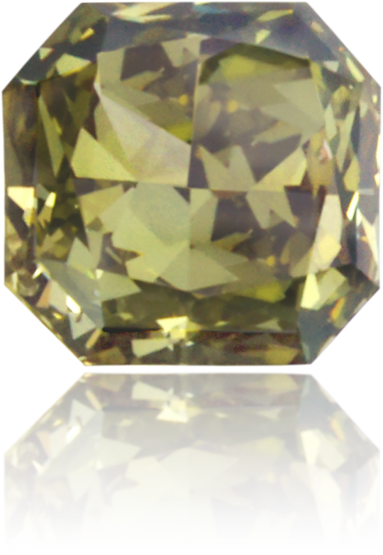 Natural Green Diamond Square 0.16 ct Polished