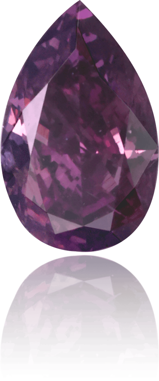 Natural Purple Diamond Pear Shape 0.16 ct Polished