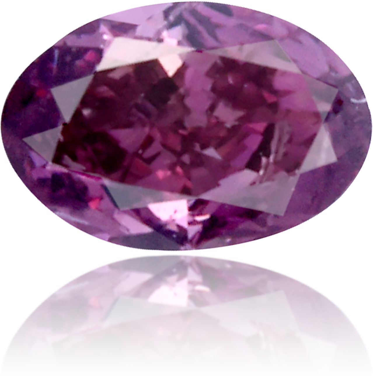 Natural Purple Diamond Oval 0.12 ct Polished