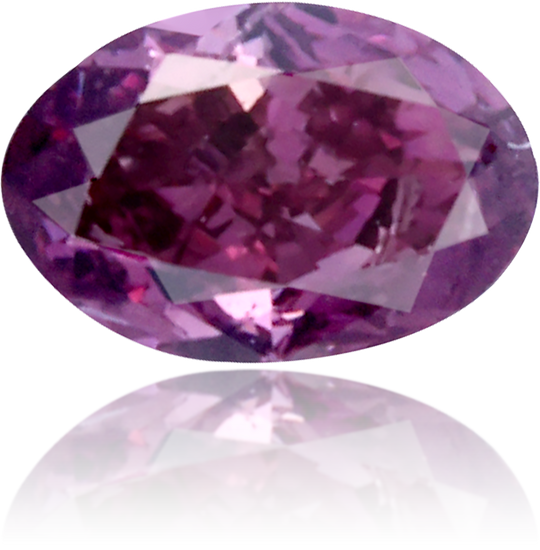 Natural Purple Diamond Oval 0.12 ct Polished