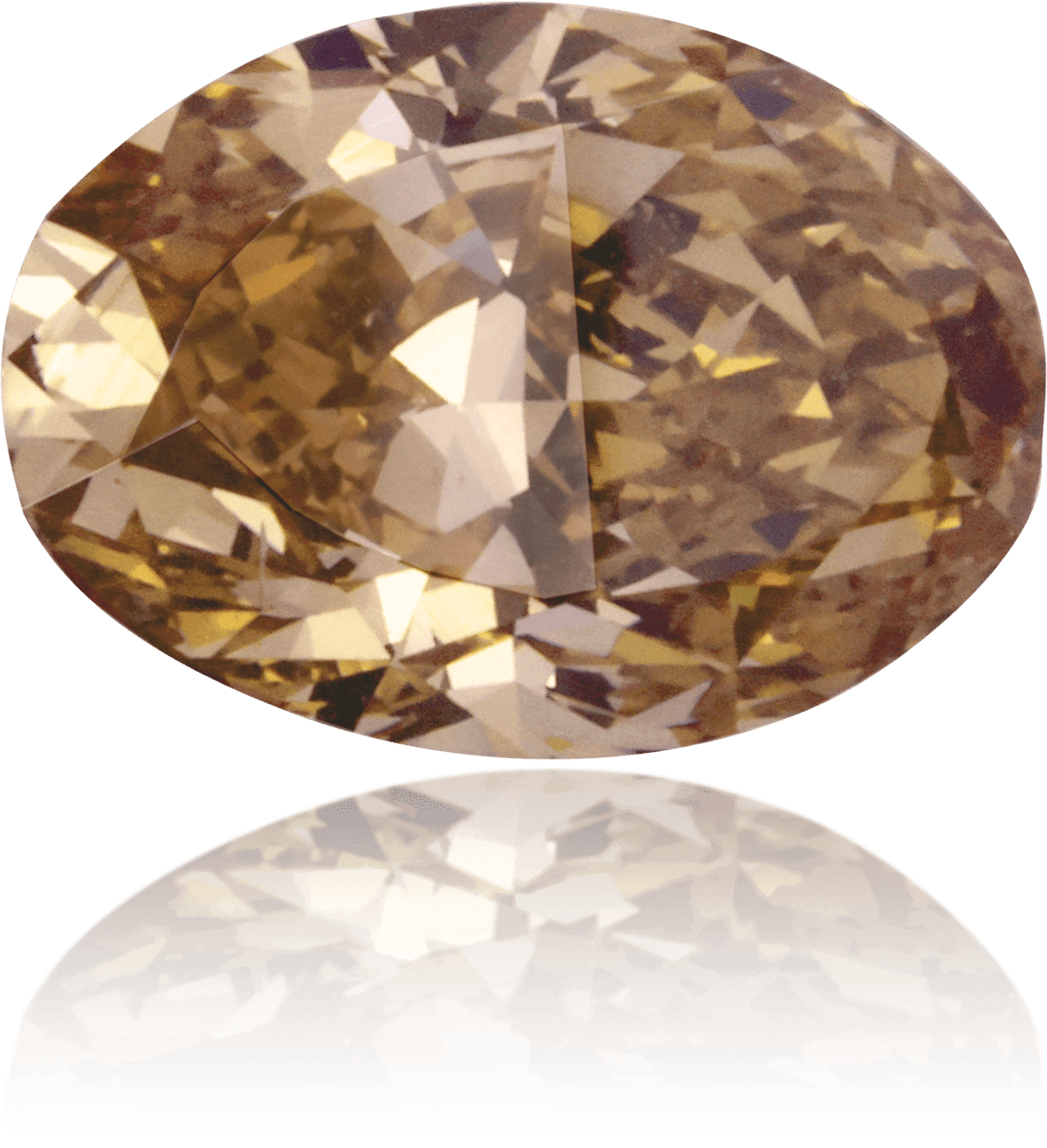 Natural Brown Diamond Oval 2.07 ct Polished