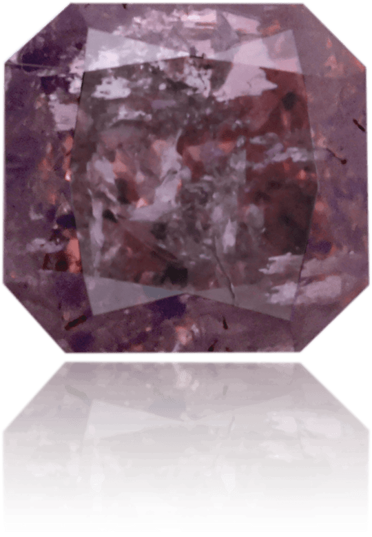Natural Purple Diamond Square 1.48 ct Polished
