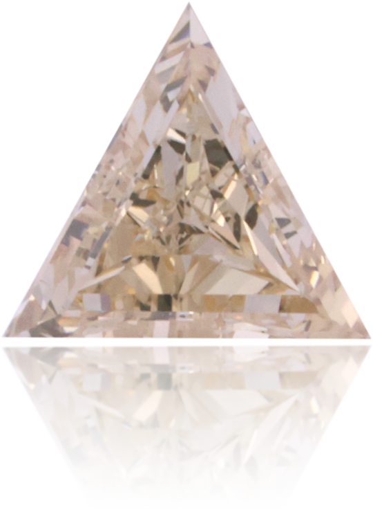 Natural Brown Diamond Triangle 0.58 ct Polished
