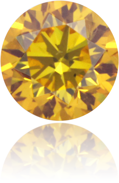 Natural Yellow Diamond Round 0.18 ct Polished