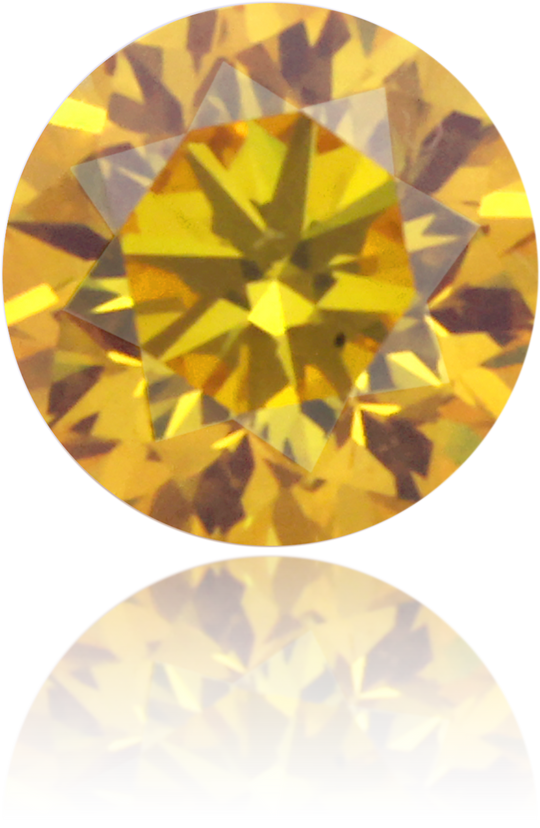 Natural Yellow Diamond Round 0.18 ct Polished