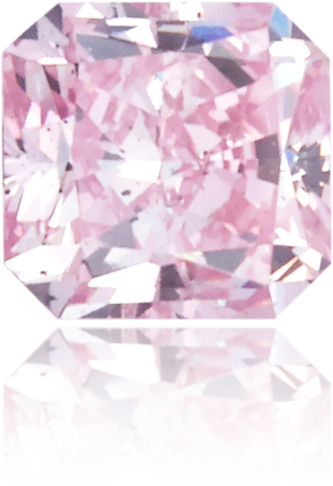 Natural Pink Diamond Square 0.41 ct Polished