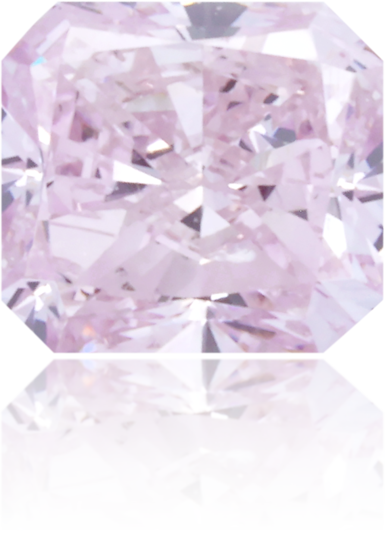 Natural Purple Diamond Rectangle 0.60 ct Polished